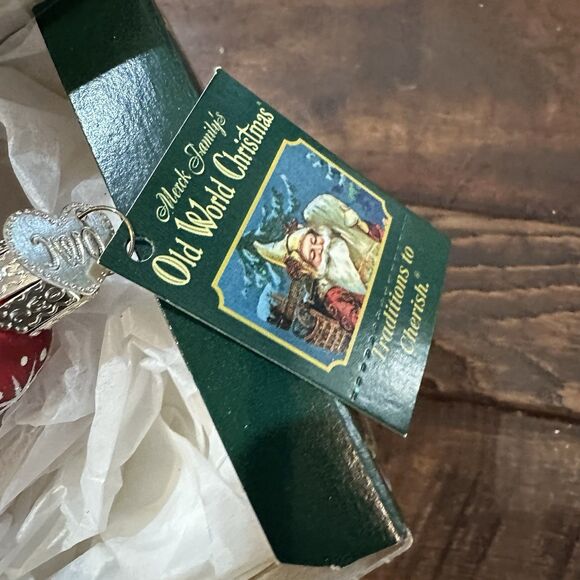 NEW Old World Christmas Sparkling Sleepy SANTA Glass Tree Ornament w/ Box - Picture 5 of 8